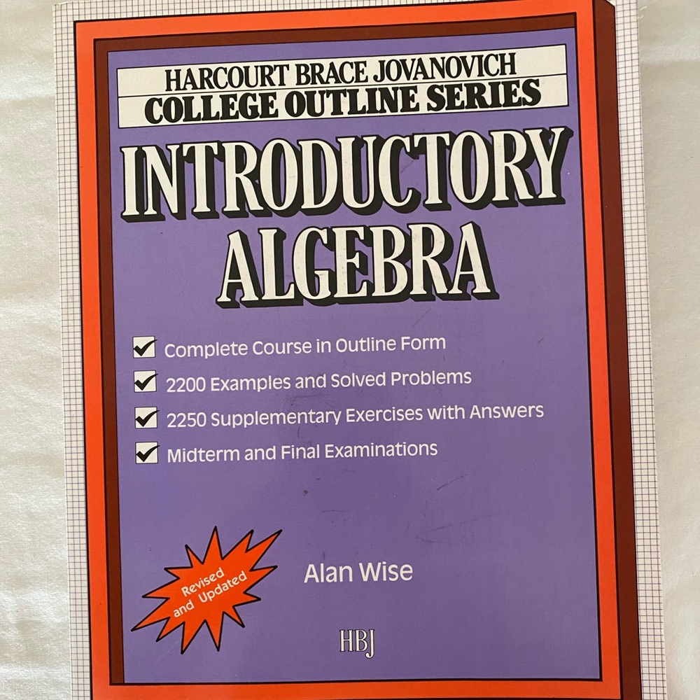 Introductory Algebra Textbook by Alan Wise